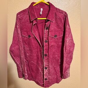 Zenana Outfitters Fuchsia Jacket